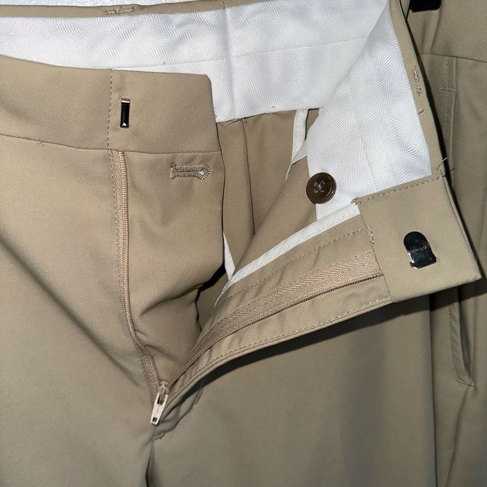 walter hagen men beige performance dress golf pants 34x32 - Picture 7 of 9